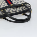 GUCCI GG Supreme Sherry Line Hand Bag PVC Navy Red 378 002 4466 Auth ep12166-7