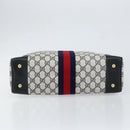 GUCCI GG Supreme Sherry Line Hand Bag PVC Navy Red 378 002 4466 Auth ep12166-5