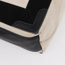 BALENCIAGA Navy Cabas XS Hand Bag Leather 2way White Silver 390346 Auth ep12167-15