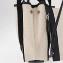 BALENCIAGA Navy Cabas XS Hand Bag Leather 2way White Silver 390346 Auth ep12167-5