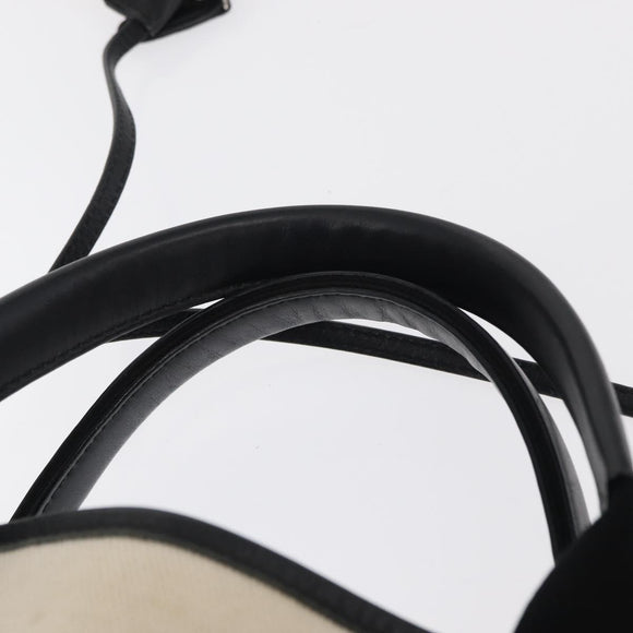 BALENCIAGA Navy Cabas XS Hand Bag Leather 2way White Silver 390346 Auth ep12167