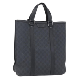 GUCCI GG Supreme Hand Bag PVC Black 322072 Auth ep12169