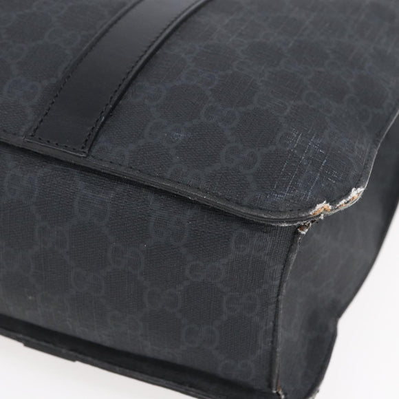 GUCCI GG Supreme Hand Bag PVC Black 322072 Auth ep12169
