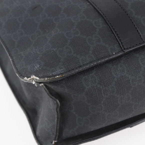 GUCCI GG Supreme Hand Bag PVC Black 322072 Auth ep12169