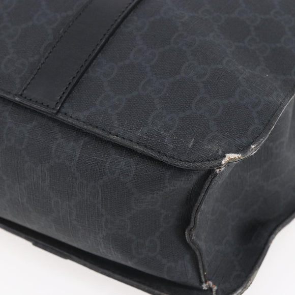 GUCCI GG Supreme Hand Bag PVC Black 322072 Auth ep12169
