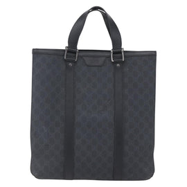 GUCCI GG Supreme Hand Bag PVC Black 322072 Auth ep12169 - 0