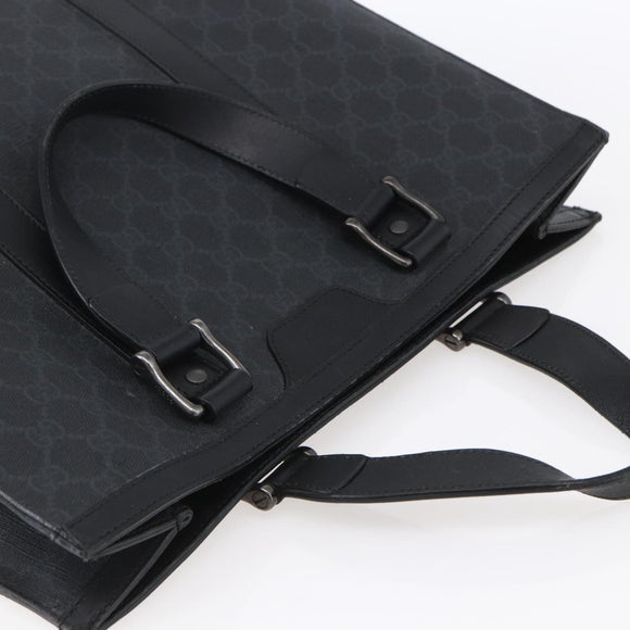 GUCCI GG Supreme Hand Bag PVC Black 322072 Auth ep12169
