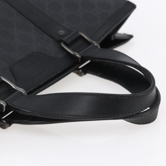 GUCCI GG Supreme Hand Bag PVC Black 322072 Auth ep12169