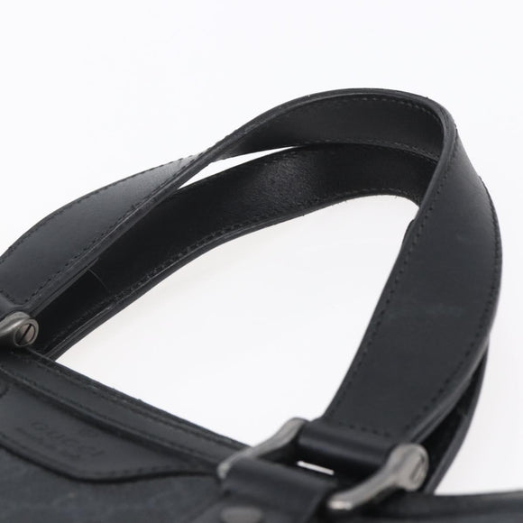 GUCCI GG Supreme Hand Bag PVC Black 322072 Auth ep12169
