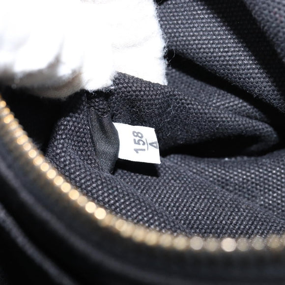 PRADA Canapa MM Hand Bag Tweed White Gold Auth ep12170