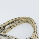 PRADA Canapa MM Hand Bag Tweed White Gold Auth ep12170-8