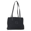 FENDI Tote Bag Nylon Black Silver Auth ep12172-1