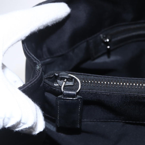 FENDI Tote Bag Nylon Black Silver Auth ep12172