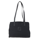 FENDI Tote Bag Nylon Black Silver Auth ep12172-2
