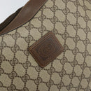 GUCCI GG Supreme Shoulder Bag PVC Beige Gold Auth ep12173-14