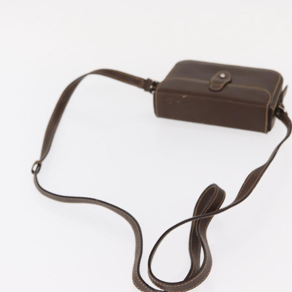 GUCCI Cigar Case Shoulder Bag Leather Brown Auth ep12178