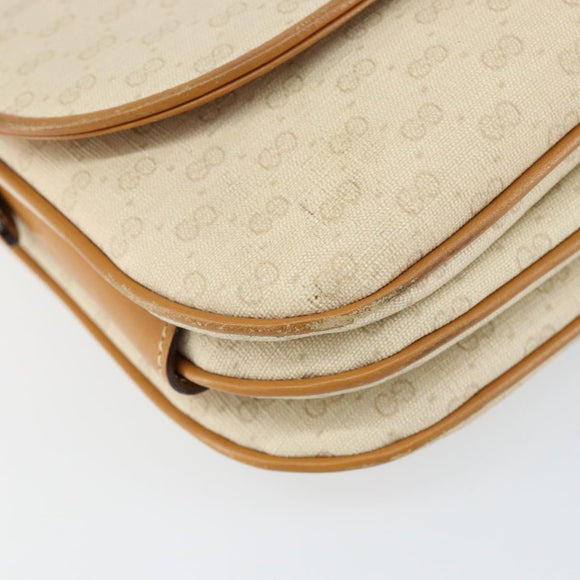 GUCCI Micro GG Supreme Shoulder Bag PVC Ivory Gold 001 406 1780 Auth ep12179