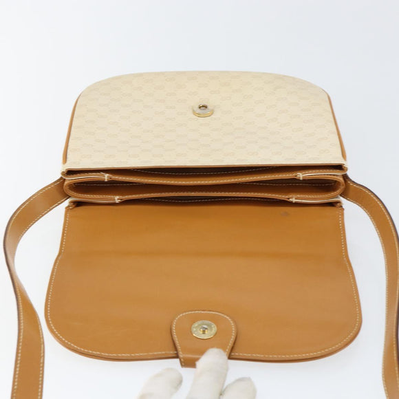 GUCCI Micro GG Supreme Shoulder Bag PVC Ivory Gold 001 406 1780 Auth ep12179