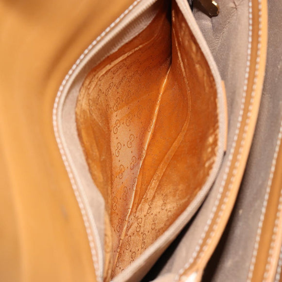 GUCCI Micro GG Supreme Shoulder Bag PVC Ivory Gold 001 406 1780 Auth ep12179