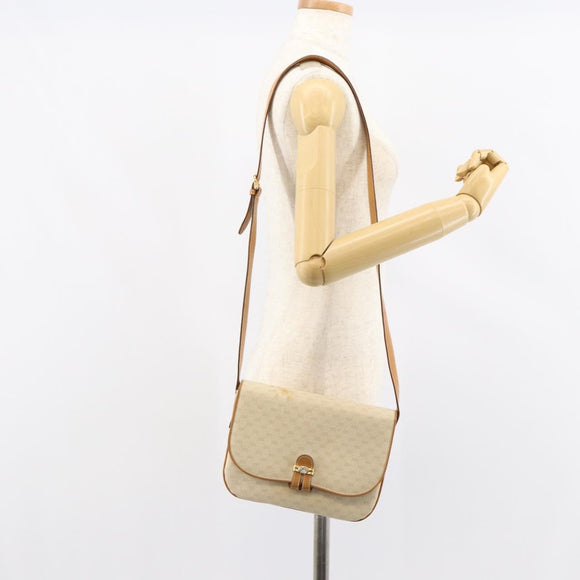 GUCCI Micro GG Supreme Shoulder Bag PVC Ivory Gold 001 406 1780 Auth ep12179