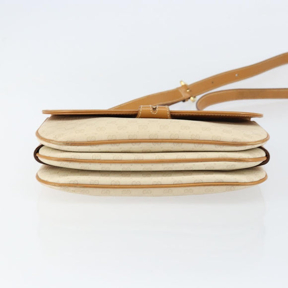 GUCCI Micro GG Supreme Shoulder Bag PVC Ivory Gold 001 406 1780 Auth ep12179