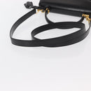 GUCCI Hand Bag Leather 2way Gold Black 000 406 0258 Auth ep12180V-10