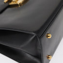 GUCCI Hand Bag Leather 2way Gold Black 000 406 0258 Auth ep12180V-13
