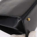 GUCCI Hand Bag Leather 2way Gold Black 000 406 0258 Auth ep12180V-15