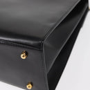 GUCCI Hand Bag Leather 2way Gold Black 000 406 0258 Auth ep12180V-16