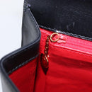 GUCCI Hand Bag Leather 2way Gold Black 000 406 0258 Auth ep12180V-25