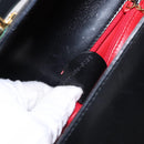 GUCCI Hand Bag Leather 2way Gold Black 000 406 0258 Auth ep12180V-27