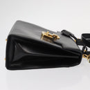 GUCCI Hand Bag Leather 2way Gold Black 000 406 0258 Auth ep12180V-5