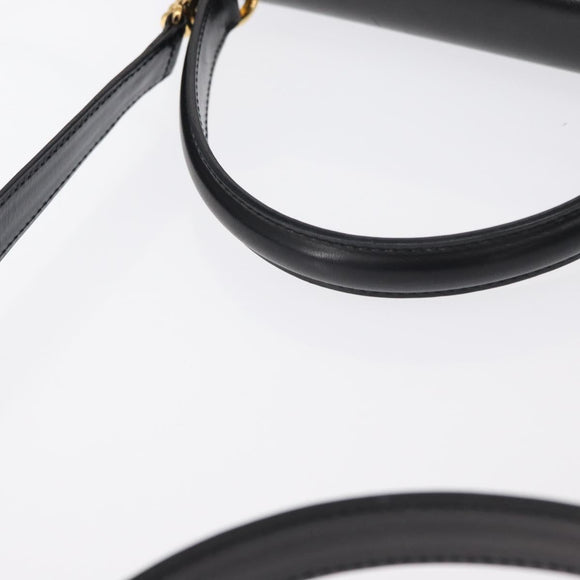 GUCCI Hand Bag Leather 2way Gold Black 000 406 0258 Auth ep12180V