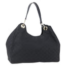 GUCCI GG Canvas Shoulder Bag Outlet Black Gold 257268 Auth ep12181-1