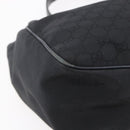 GUCCI GG Canvas Shoulder Bag Outlet Black Gold 257268 Auth ep12181-16