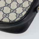 GUCCI GG Supreme Shoulder Bag PVC Navy Gold Auth ep12182-9