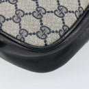 GUCCI GG Supreme Shoulder Bag PVC Navy Gold Auth ep12182-16