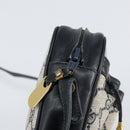 GUCCI GG Supreme Shoulder Bag PVC Navy Gold Auth ep12182-10