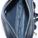 GUCCI GG Supreme Shoulder Bag PVC Navy Gold Auth ep12182-11