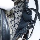 GUCCI GG Supreme Shoulder Bag PVC Navy Gold Auth ep12182-19