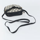 GUCCI GG Supreme Shoulder Bag PVC Navy Gold Auth ep12182-7