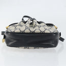 GUCCI GG Supreme Shoulder Bag PVC Navy Gold Auth ep12182-5