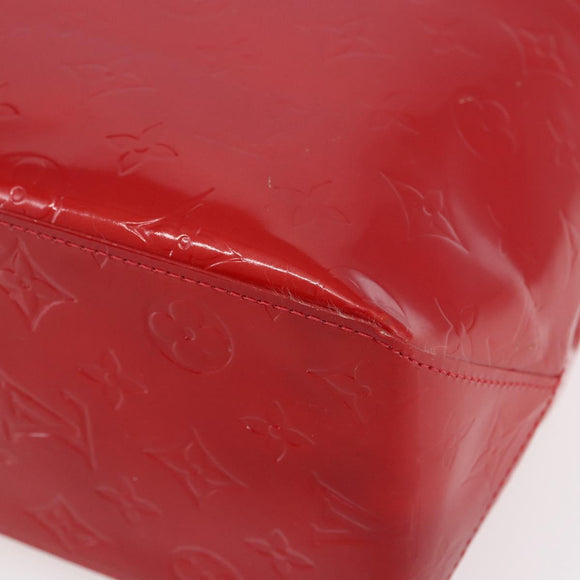 LOUIS VUITTON Monogram Vernis Reade MM Hand Bag Red Rouge M91086 LV Auth ep12185