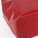 LOUIS VUITTON Monogram Vernis Reade MM Hand Bag Red Rouge M91086 LV Auth ep12185-14