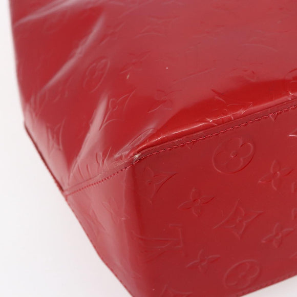 LOUIS VUITTON Monogram Vernis Reade MM Hand Bag Red Rouge M91086 LV Auth ep12185