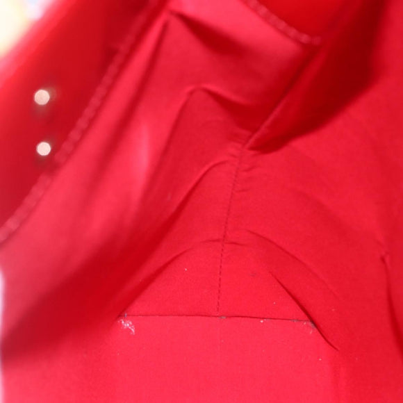 LOUIS VUITTON Monogram Vernis Reade MM Hand Bag Red Rouge M91086 LV Auth ep12185