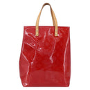 LOUIS VUITTON Monogram Vernis Reade MM Hand Bag Red Rouge M91086 LV Auth ep12185-13