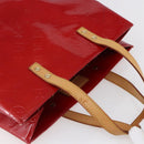 LOUIS VUITTON Monogram Vernis Reade MM Hand Bag Red Rouge M91086 LV Auth ep12185-6