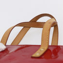 LOUIS VUITTON Monogram Vernis Reade MM Hand Bag Red Rouge M91086 LV Auth ep12185-8