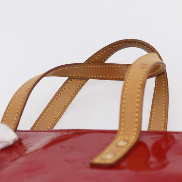 LOUIS VUITTON Monogram Vernis Reade MM Hand Bag Red Rouge M91086 LV Auth ep12185